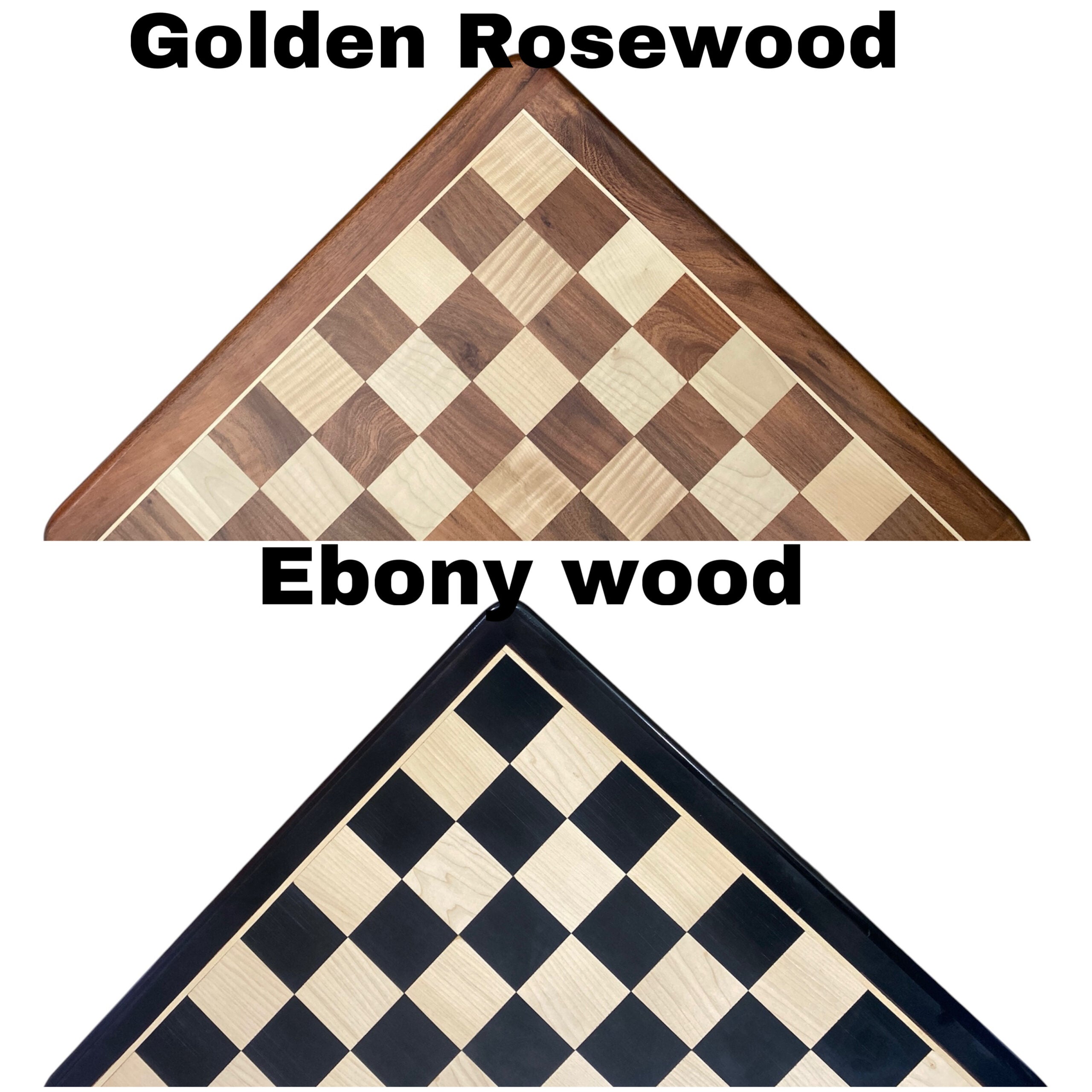 Understanding the Differences: Golden Rosewood vs. Ebony Wood Chess Boards
