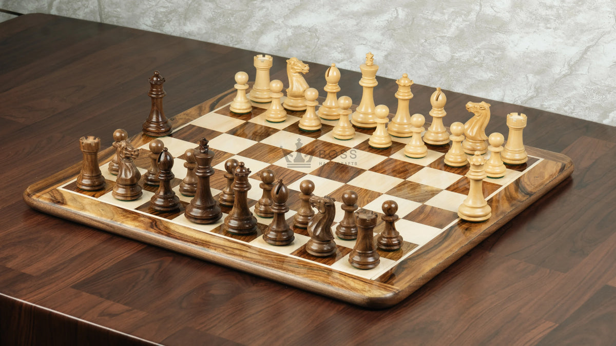 Handcrafted wooden chess set celebrating Indian craftsmanship for Independence Day in Bangalore