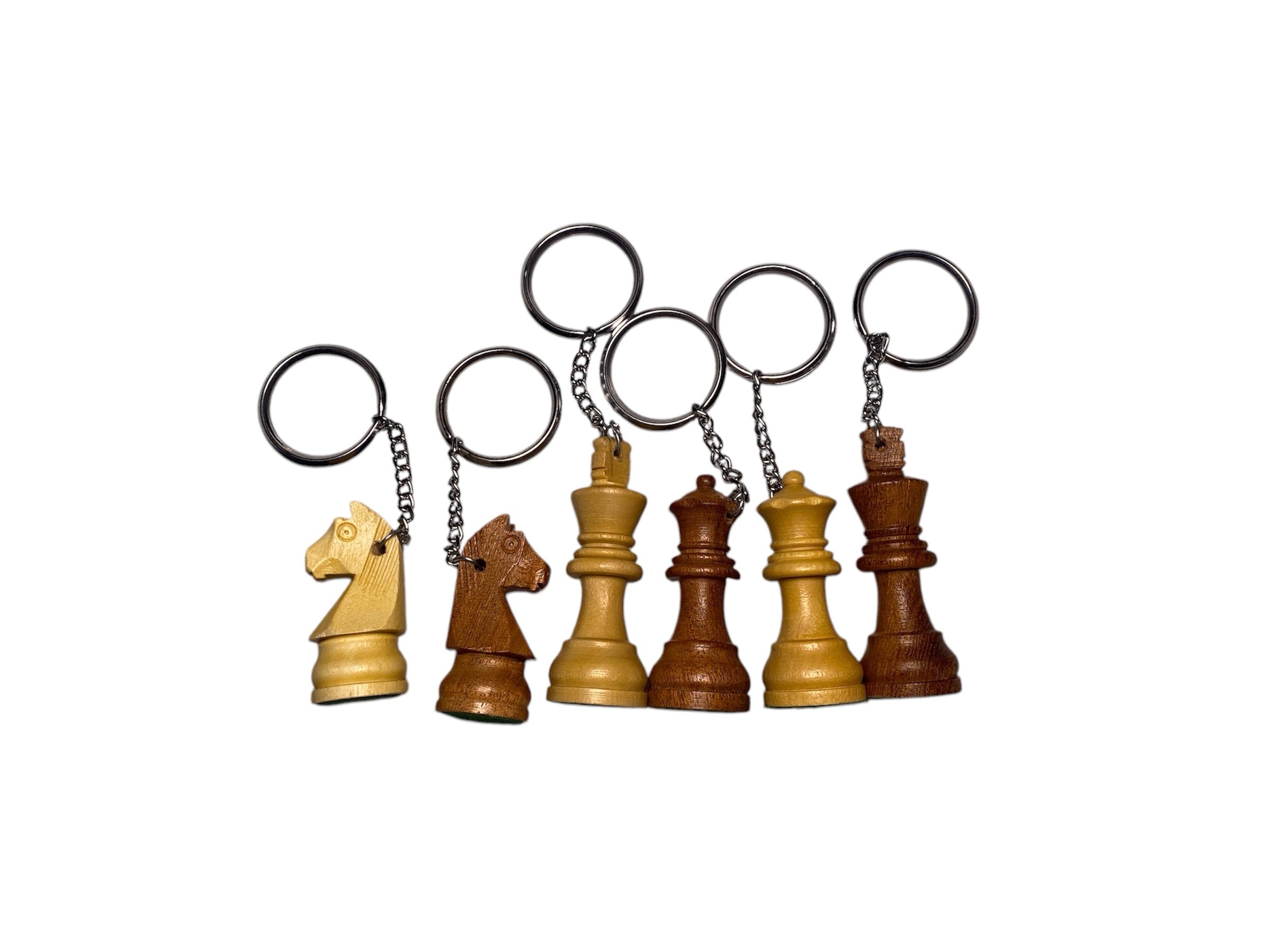 2.5 Inch Staunton Magnetic Chess Pieces Keychain Pack of 6
