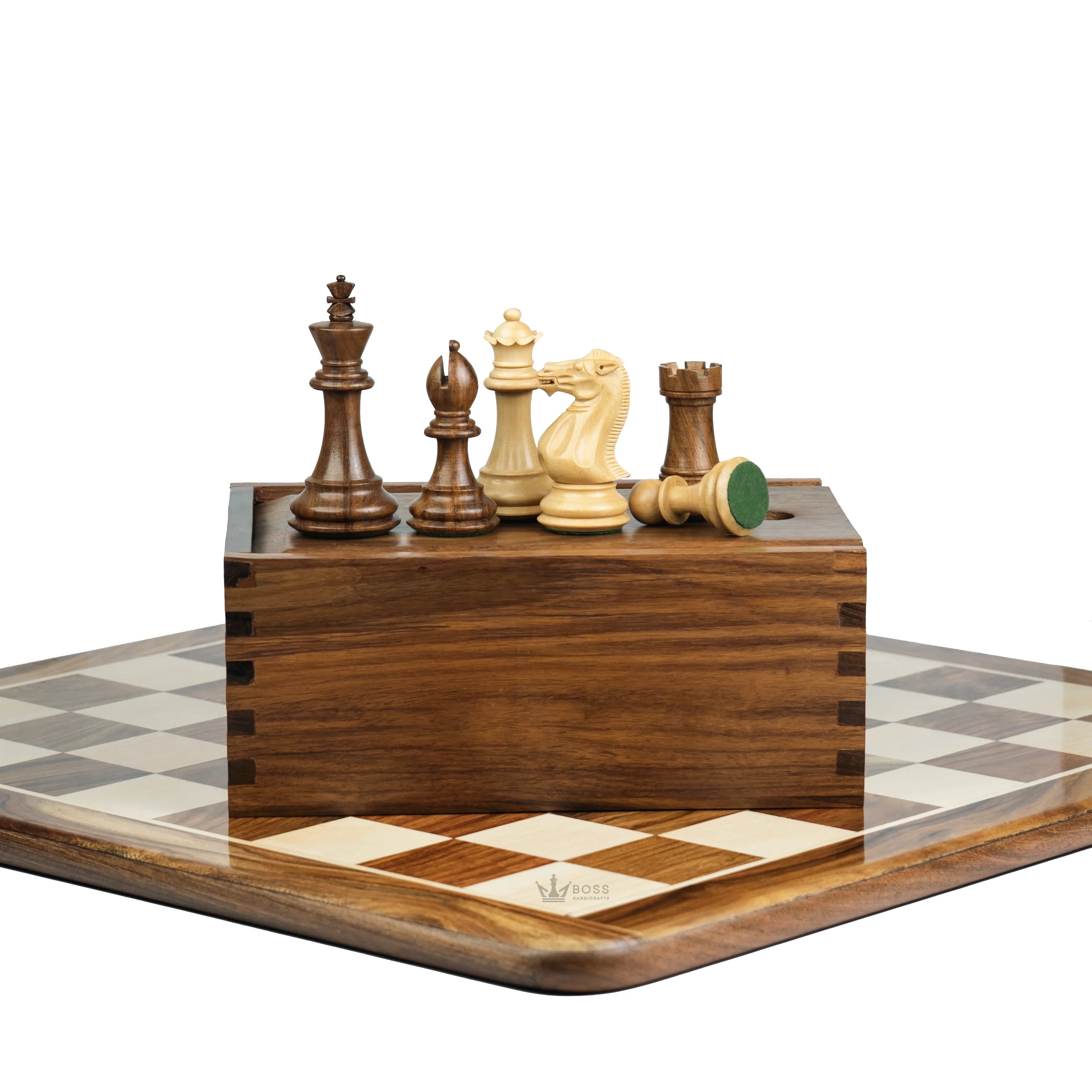 Golden Rosewood Chess Set
