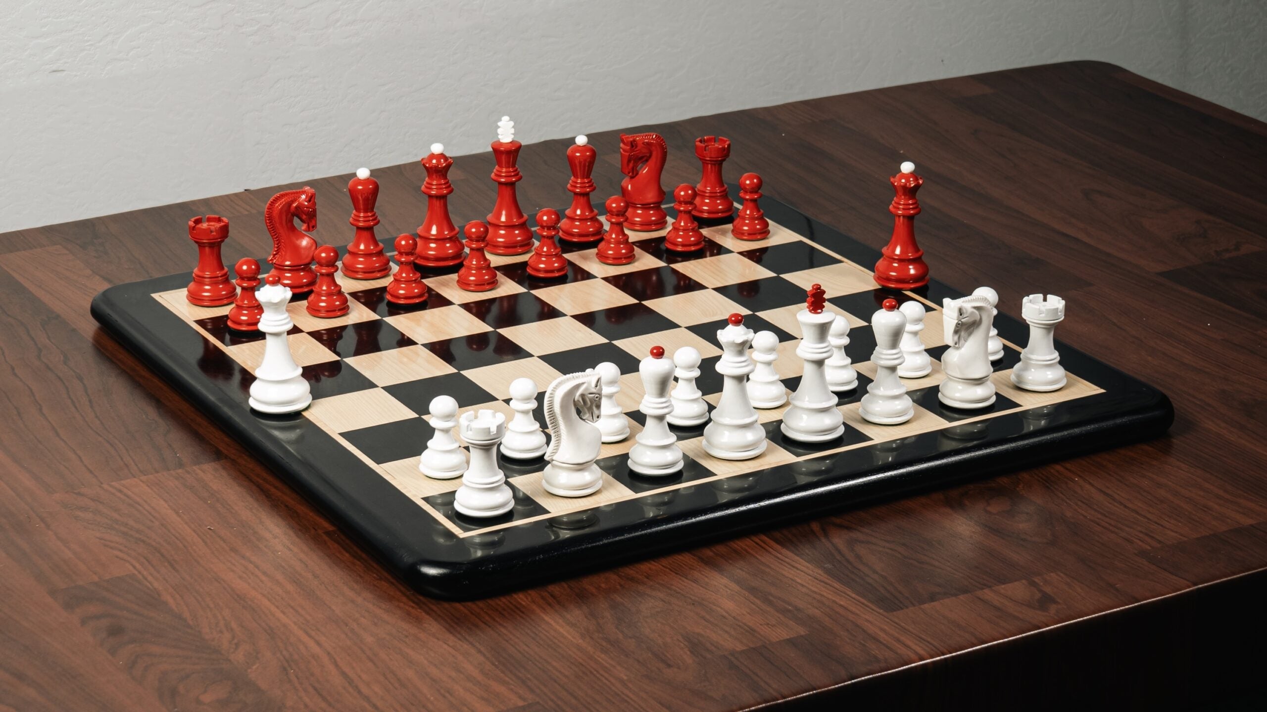Painted Wood Chess Set