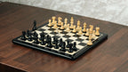 2.9” PROFESSIONAL STAUNTON EBONY WOOD WEIGHTED CHESS PIECES, 17” EBONY STYLE BOARD & BOX