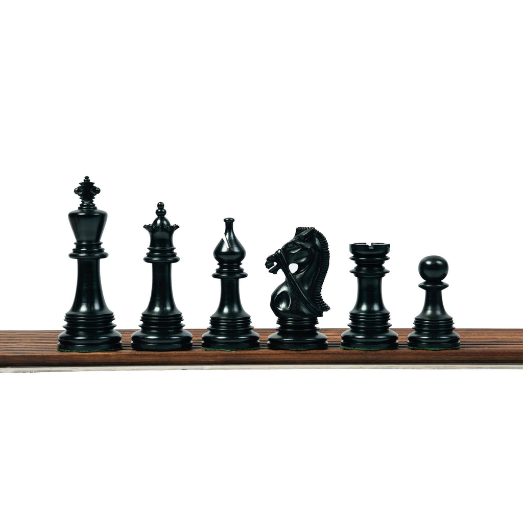 4.5” STAUNTON BRIDLE KNIGHT EBONY TRIPLE WEIGHTED CHESS PIECES