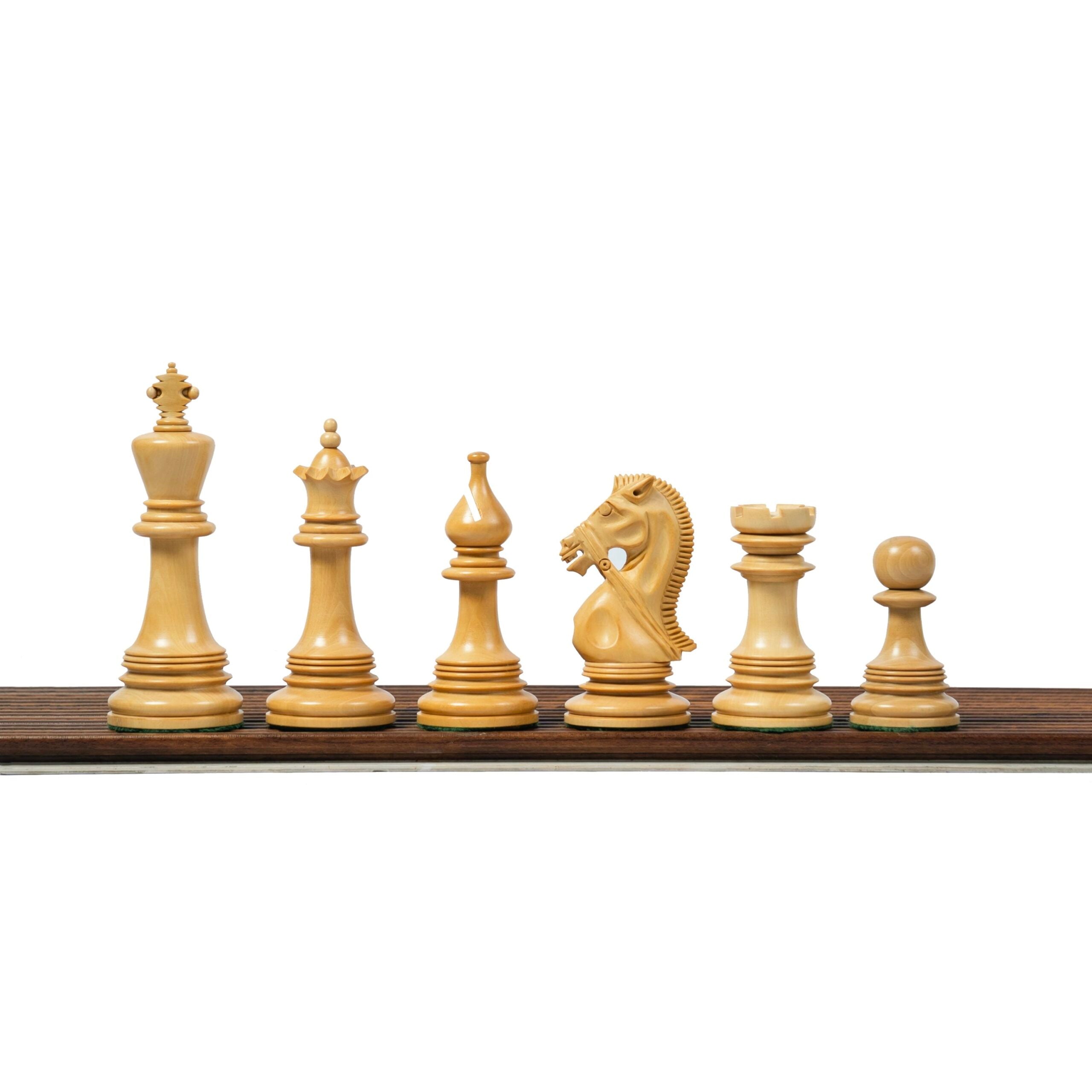 4.5” STAUNTON BRIDLE KNIGHT EBONY TRIPLE WEIGHTED CHESS PIECES