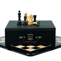 4.5”STAUNTON BRIDLE KNIGHT LUXURY CHESS PIECES, 21” EBONY CHESSBOARD