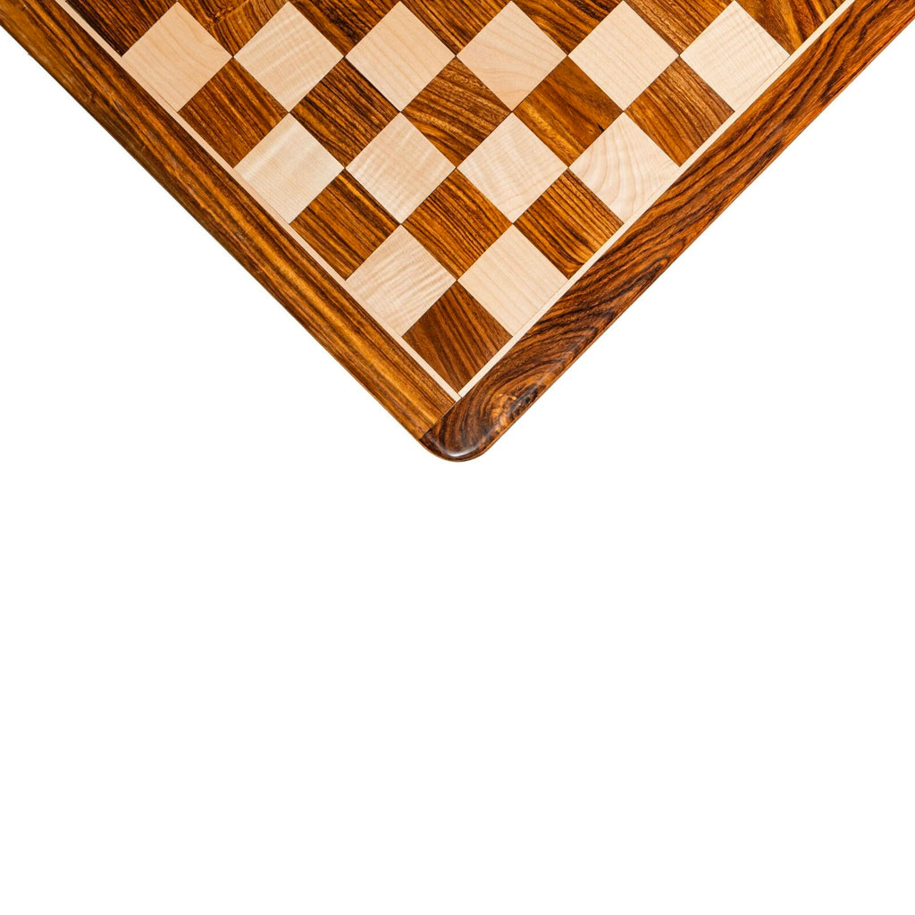 Premium golden rosewood wooden chessboard 21 inch board for luxury chess set