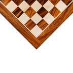 Premium golden rosewood wooden chess board with maple squares – luxury Indian chess board for chess pieces