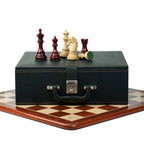4.5” COLUMBIAN STAUNTON SERIES LUXURY TRIPLE WEIGHTED CHESS PIECES WITH 21” BOARD & BOX