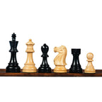 Reykjavik Staunton weighted chess pieces in golden rosewood – premium Indian chess pieces for wooden chess board