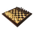 Premium wooden chess board with magnetic Staunton chess pieces – rosewood travel Indian chess set