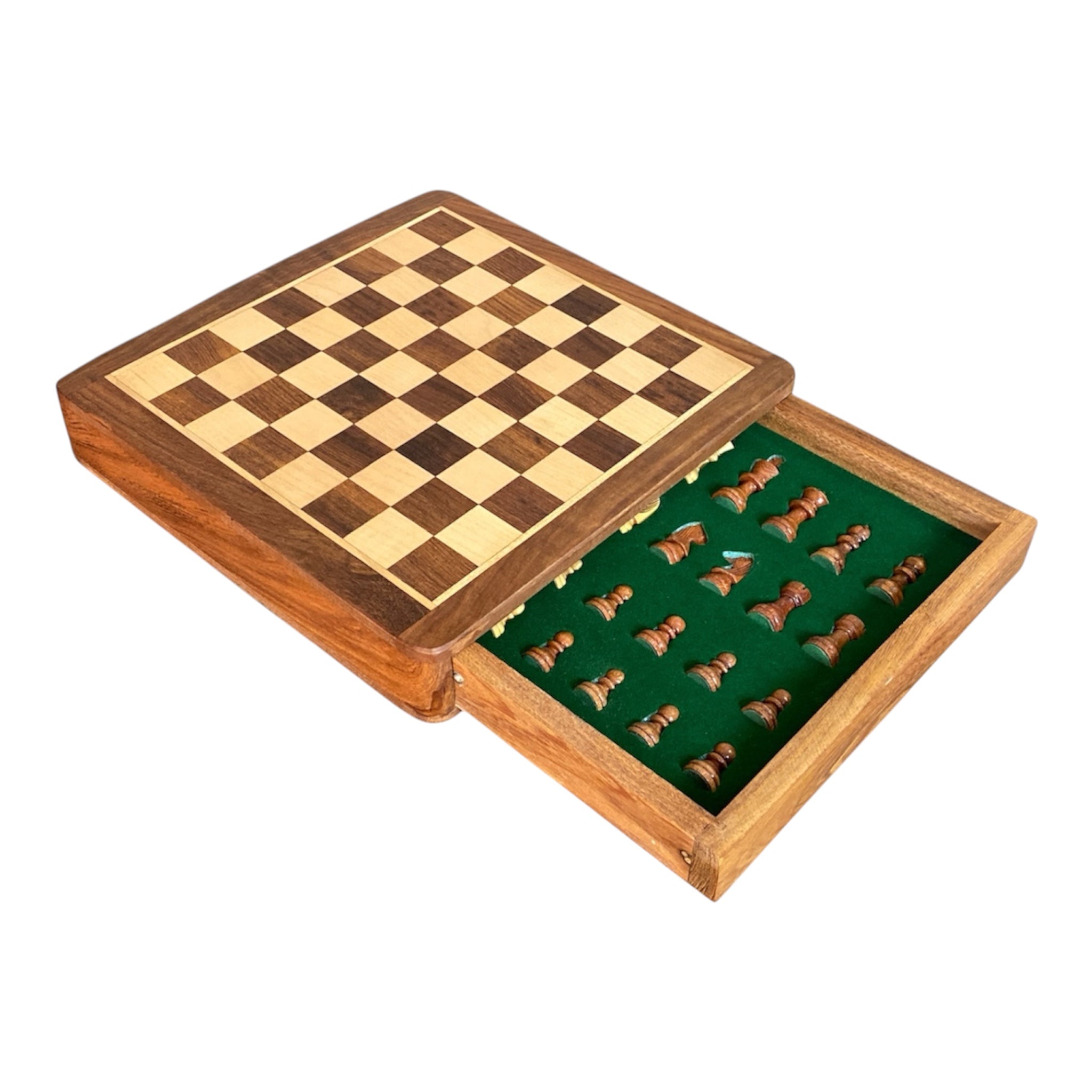 10” FLAT DRAWER TRAVEL MAGNETIC CHESS SET