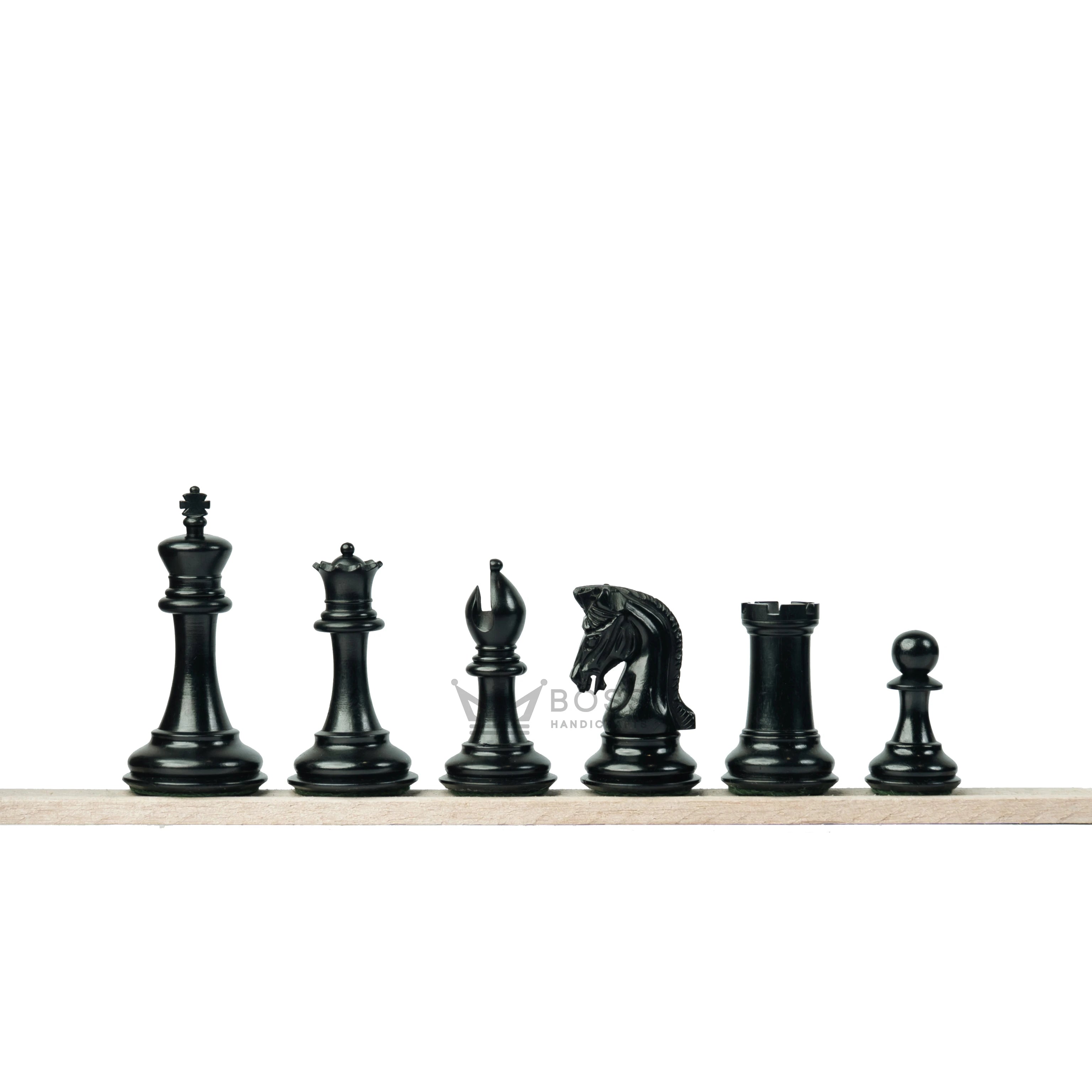 3.1” REPRODUCED 2016 SINQUEFIELD STAUNTON WEIGHTED EBONY CHESS PIECES