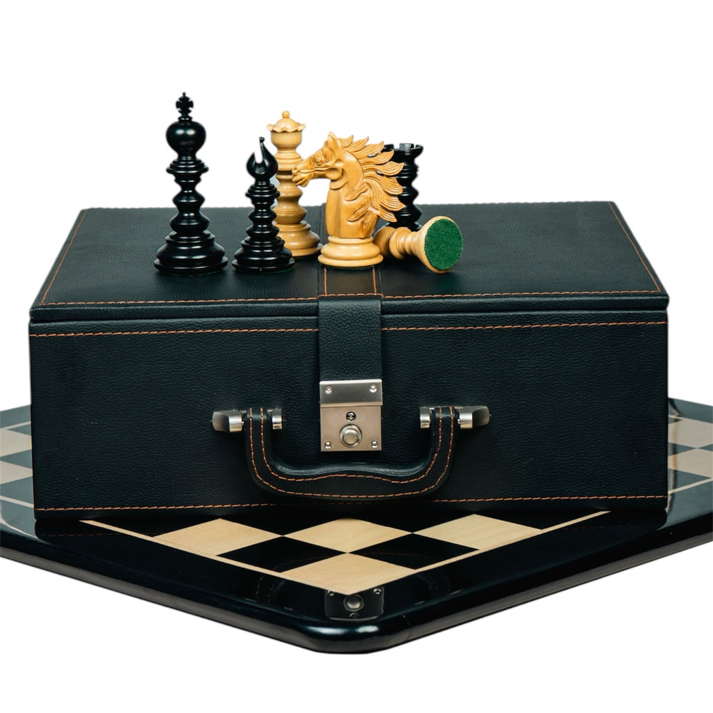 4.4” ARTHUR KNIGHT LUXURY STAUNTON EBONY CHESS PIECES