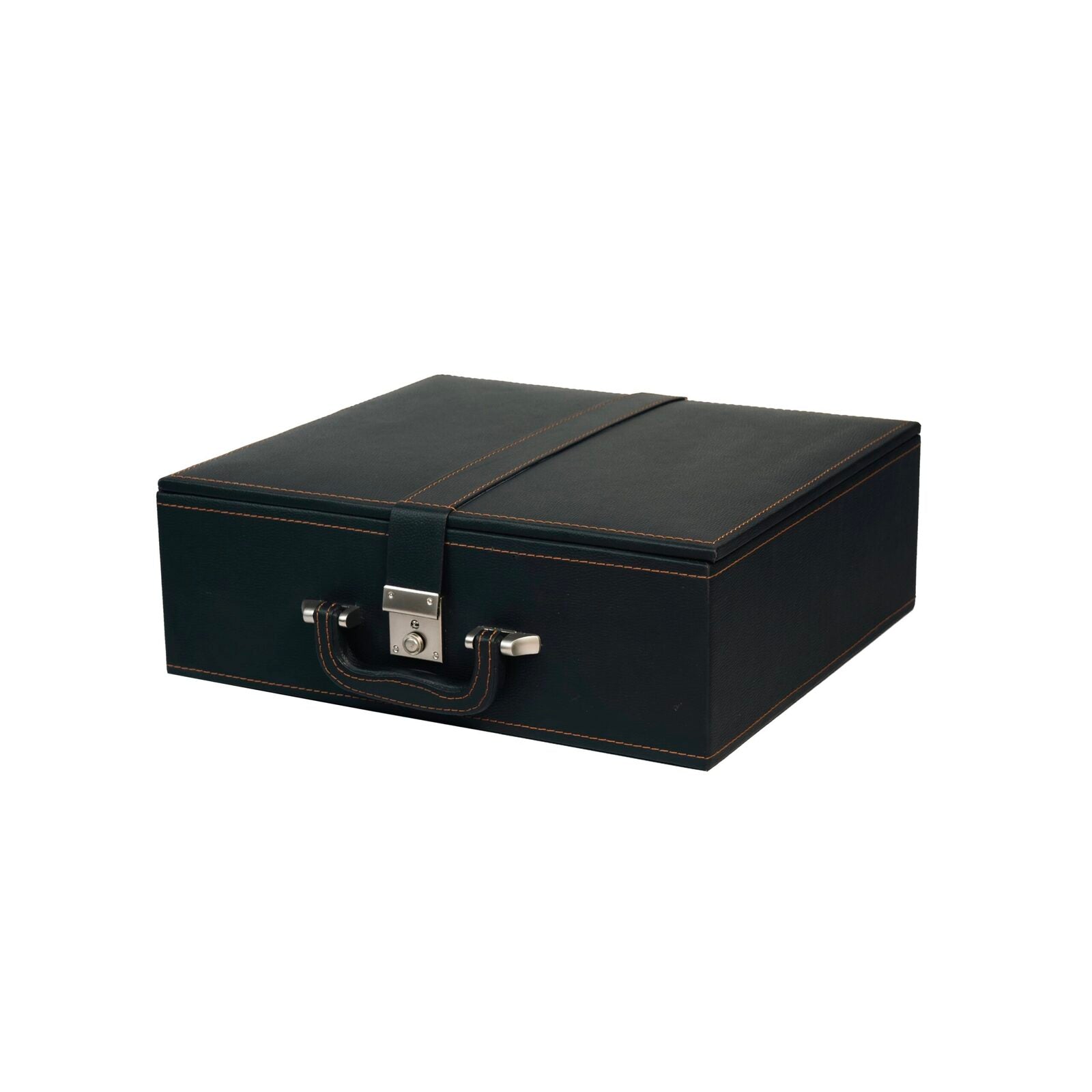 Leatherette coffer luxury storage box for chess pieces up to 4.6 inch king height - premium chess pieces storage box by Bosshandicrafts