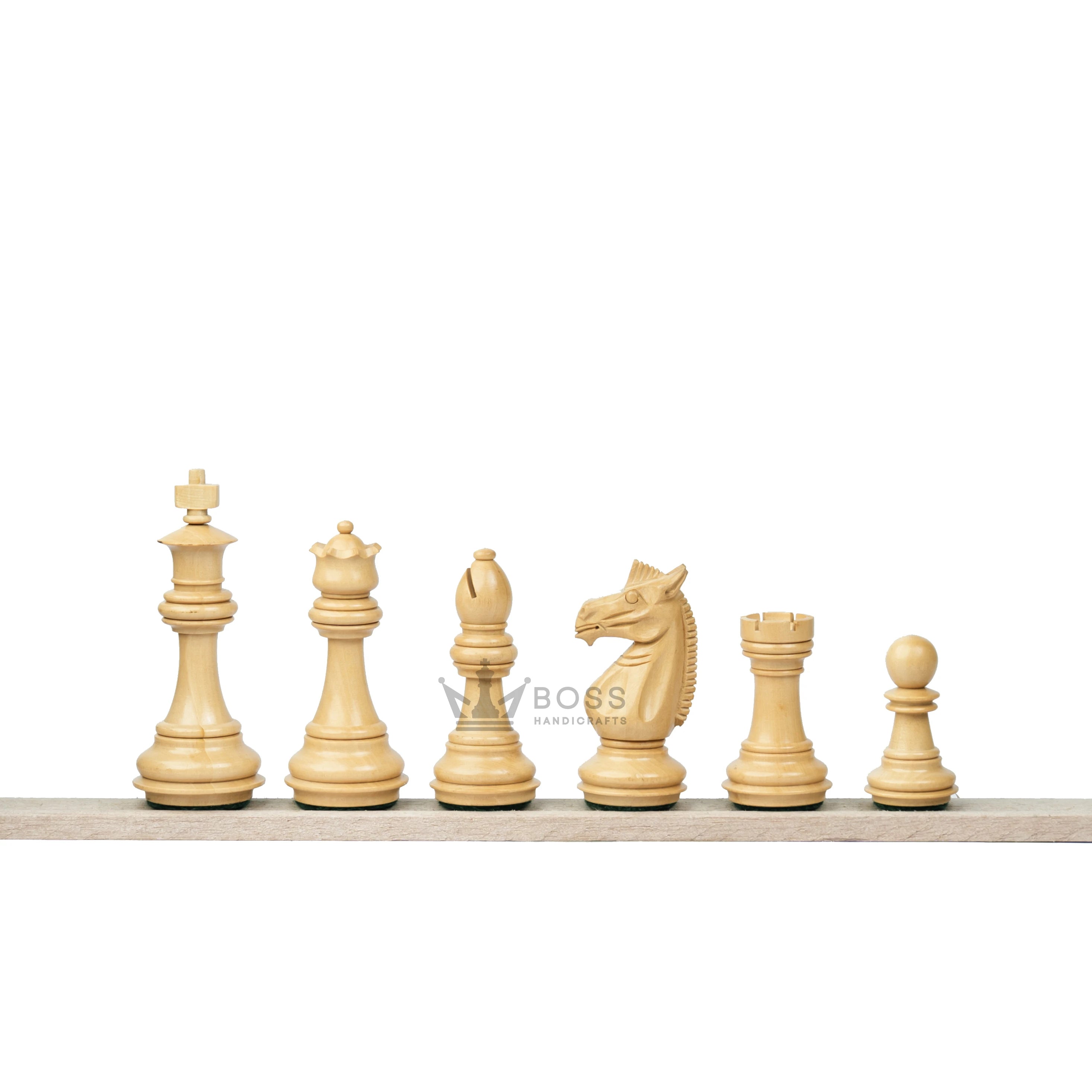 3.4” MEGHDOOT STAUNTON WEIGHTED WOODEN CHESS PIECES, 16” WOODEN CHESSBOARD & STORAGE BOX
