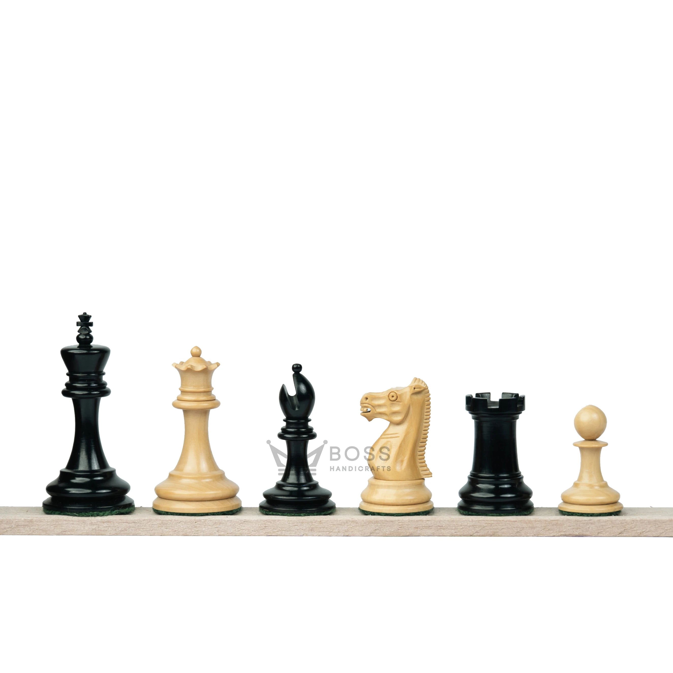 2.9” PROFESSIONAL STAUNTON EBONY WOOD WEIGHTED CHESS PIECES