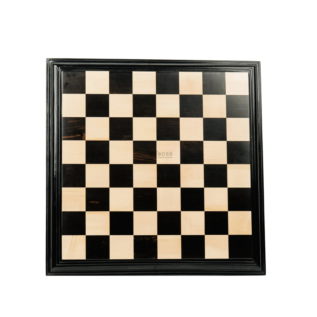 21” LUXURY EBONY WOOD CHESSBOARD & MAPLE WOOD 55mm SQUARE
