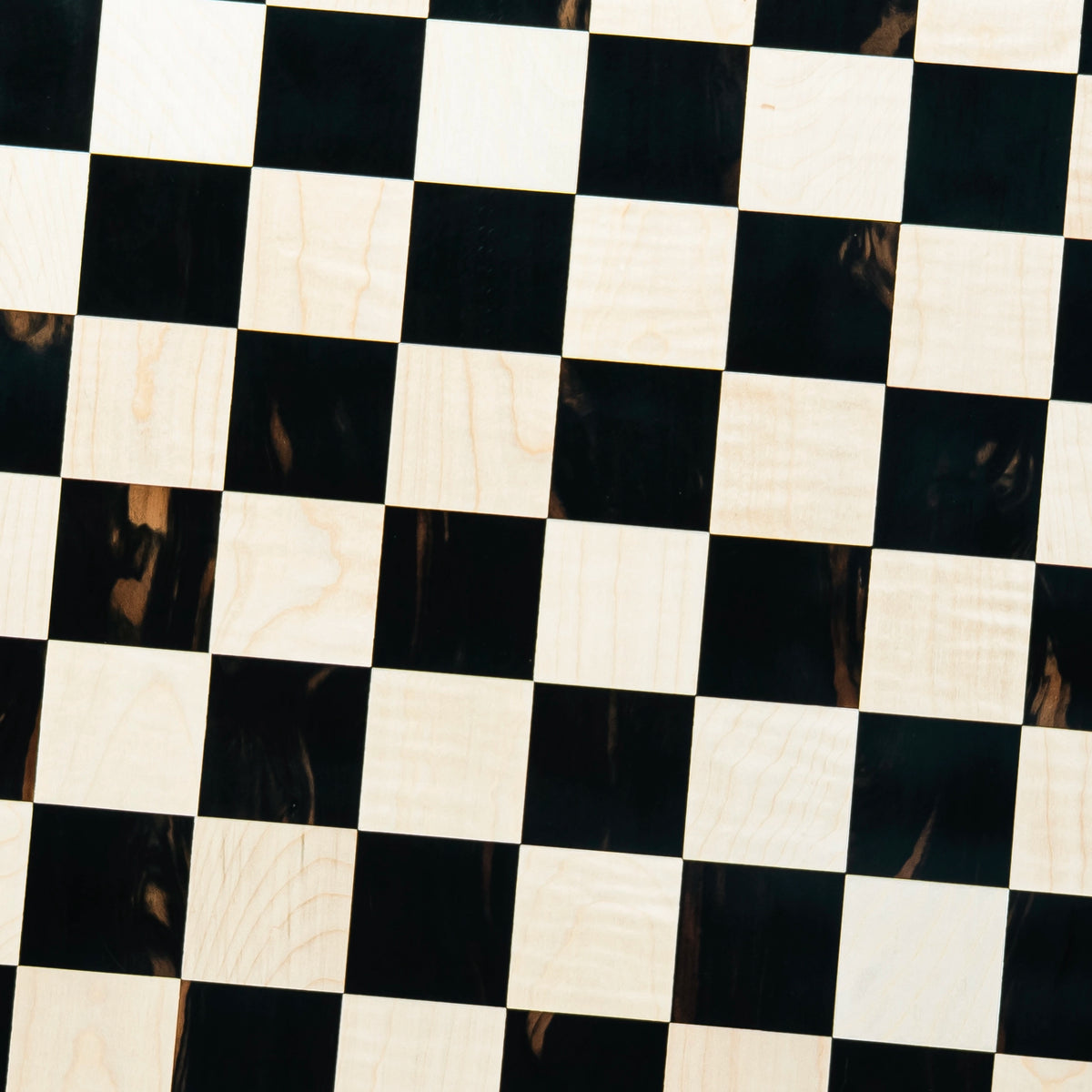 16” EBONY CHESS BOARD 43mm SQUARE