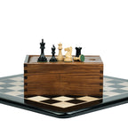 2.9” PROFESSIONAL STAUNTON EBONY WOOD WEIGHTED CHESS PIECES, 17” EBONY STYLE BOARD & BOX