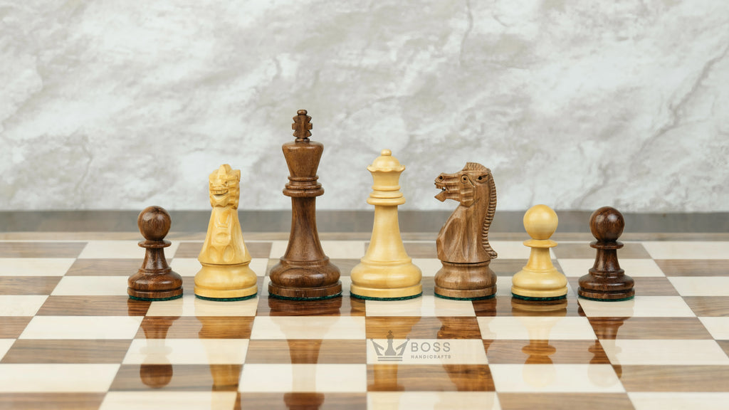 3.9” LAUGHING KNIGHT STAUNTON WEIGHTED CHESS PIECES