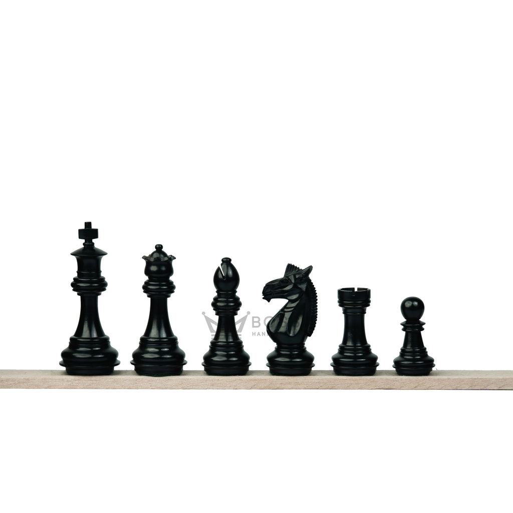 3.4” MEGHDOOT STAUNTON WEIGHTED EBONISED CHESS PIECES