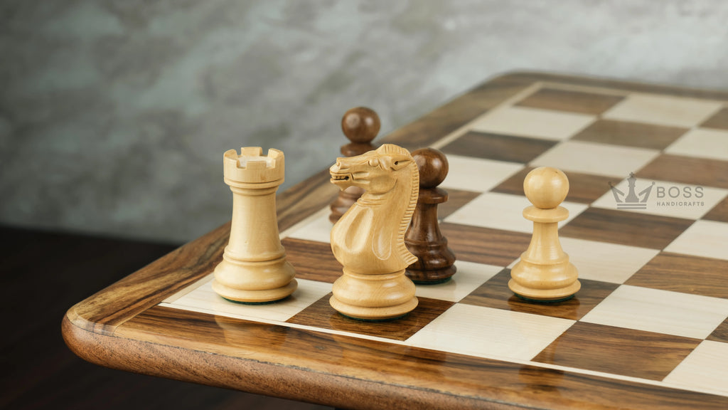 4.2” ROYAL KNIGHT STAUNTON WEIGHTED WOODEN CHESS PIECES