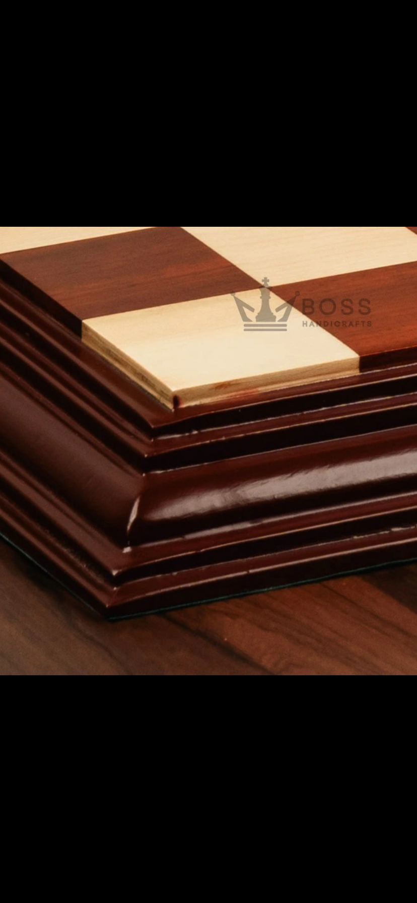 21” LUXURY PADAUK WOOD CHESSBOARD & MAPLE WOOD 55mm SQUARE