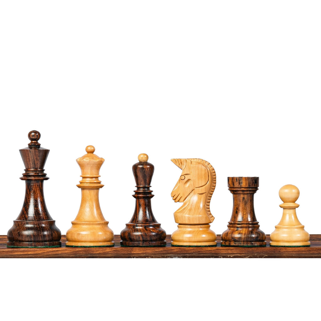1970s Dubrovnik triple weighted wooden chess pieces for premium chess set