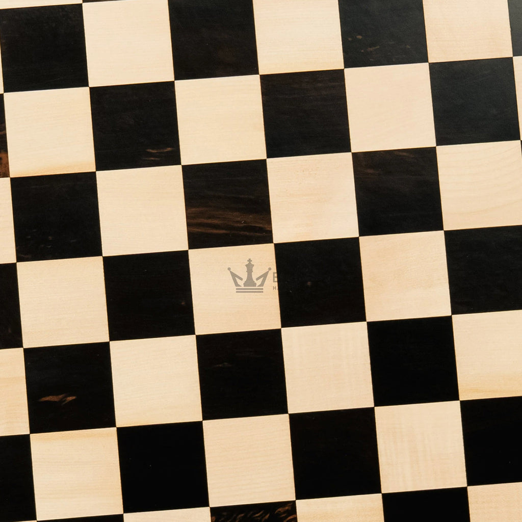 21” LUXURY EBONY WOOD CHESSBOARD & MAPLE WOOD 55mm SQUARE