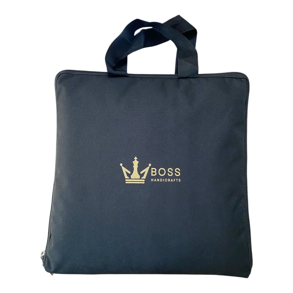 12” LUXURY ROSEWOOD CHESSBOARD WITH 2.25” STAUNTON ROSEWOOD MAGNETIC CHESS PIECES WITH BAG
