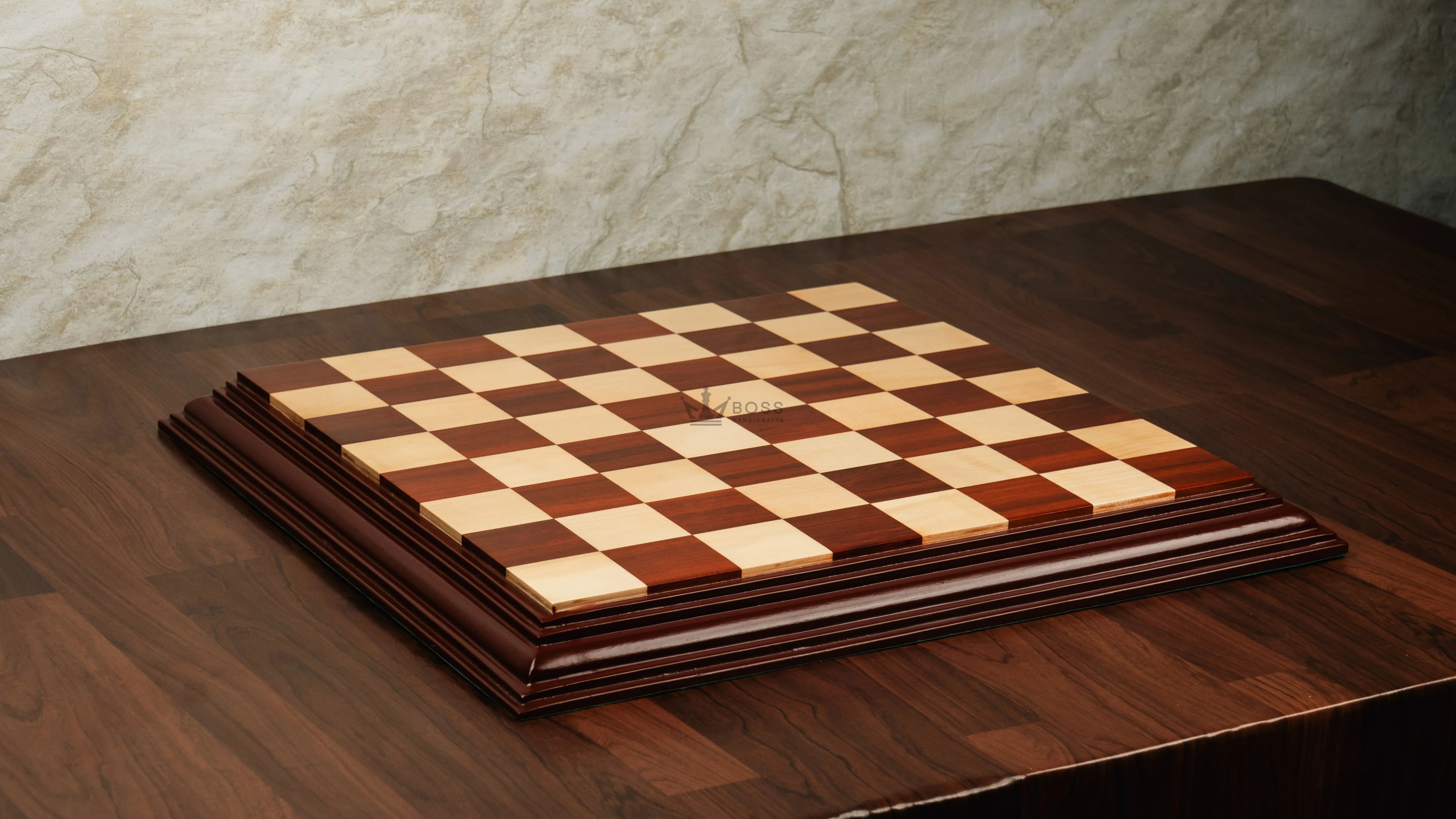 21” LUXURY PADAUK WOOD CHESSBOARD & MAPLE WOOD 55mm SQUARE