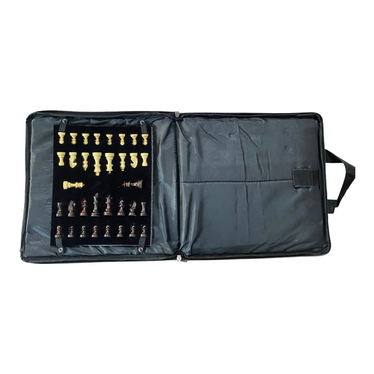 12” LUXURY ROSEWOOD CHESSBOARD WITH 2.25” STAUNTON ROSEWOOD MAGNETIC CHESS PIECES WITH BAG