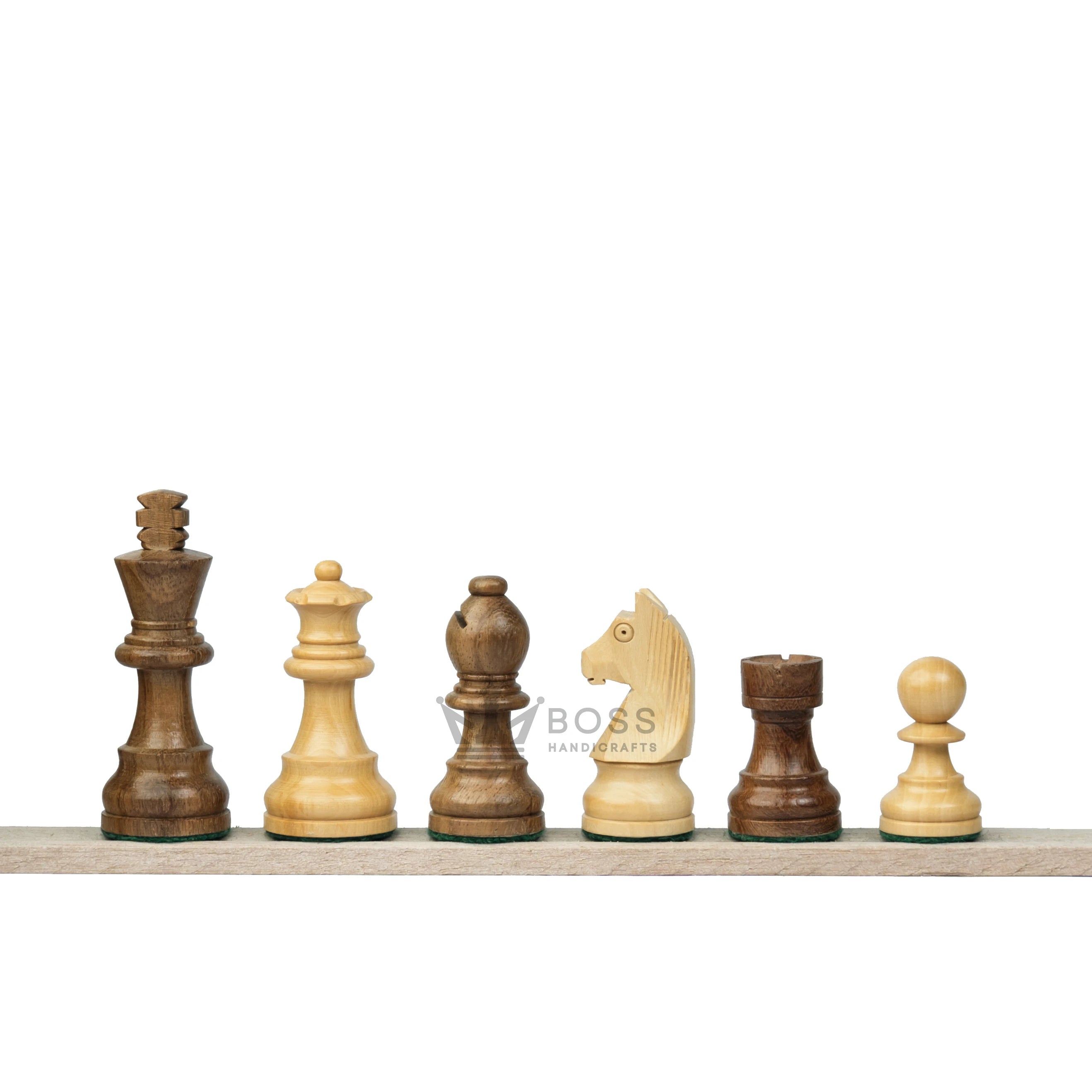 3” STAUNTON GERMAN KNIGHT WEIGHTED CHESS PIECES WITH 2 EXTRA QUEENS