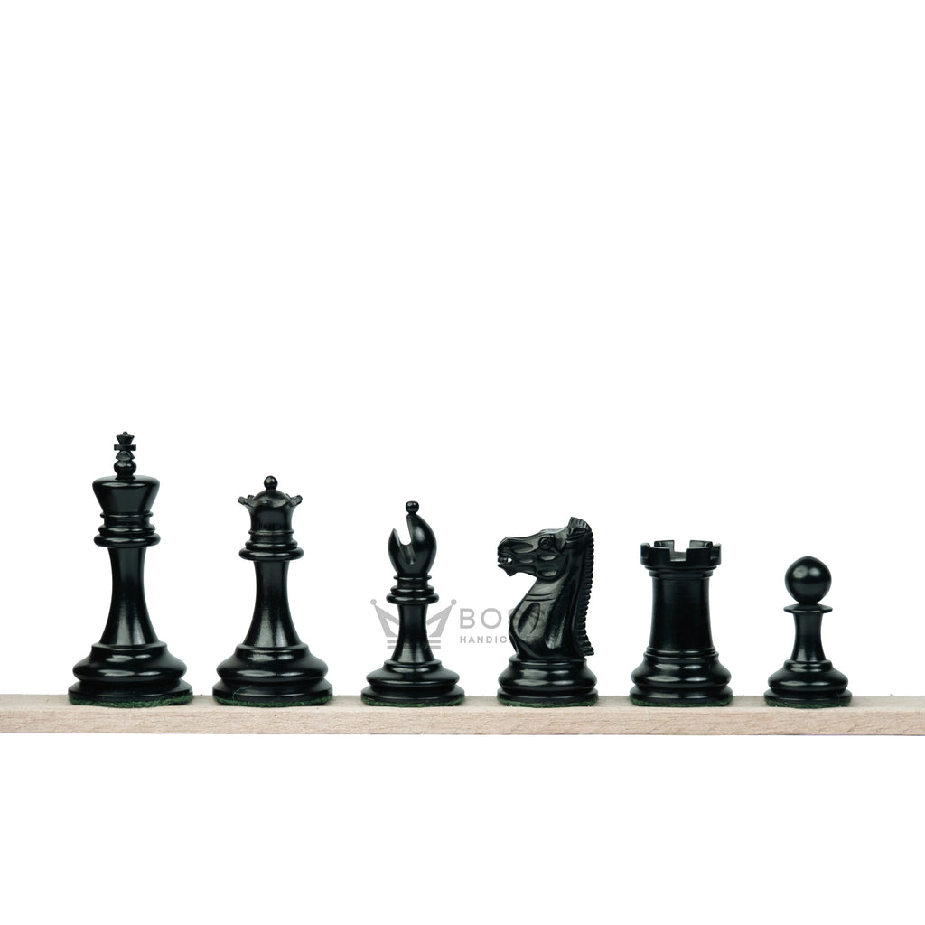 2.9” PROFESSIONAL STAUNTON EBONY WOOD WEIGHTED CHESS PIECES, 17” EBONY STYLE BOARD & BOX