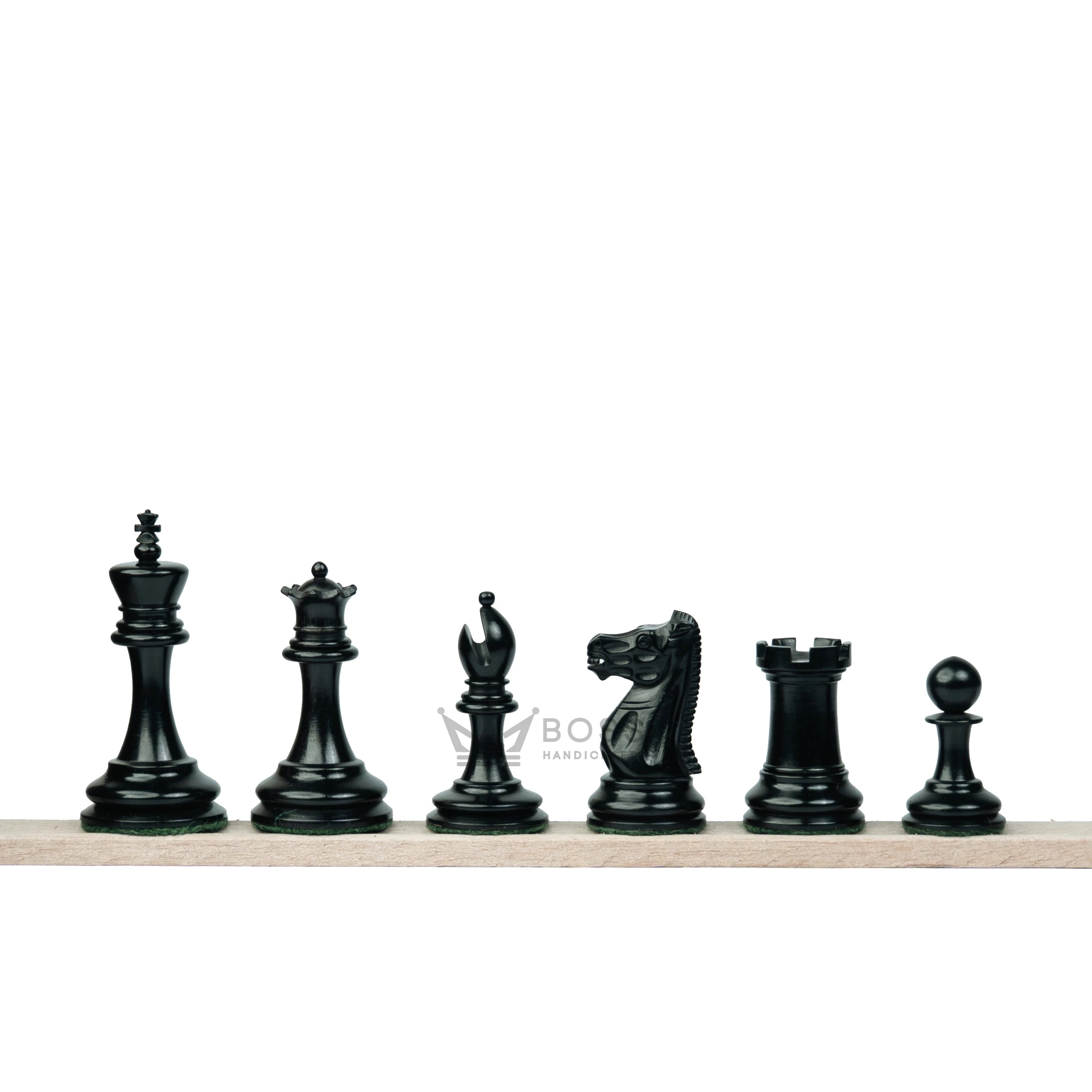 2.9” PROFESSIONAL STAUNTON EBONY WOOD WEIGHTED CHESS PIECES