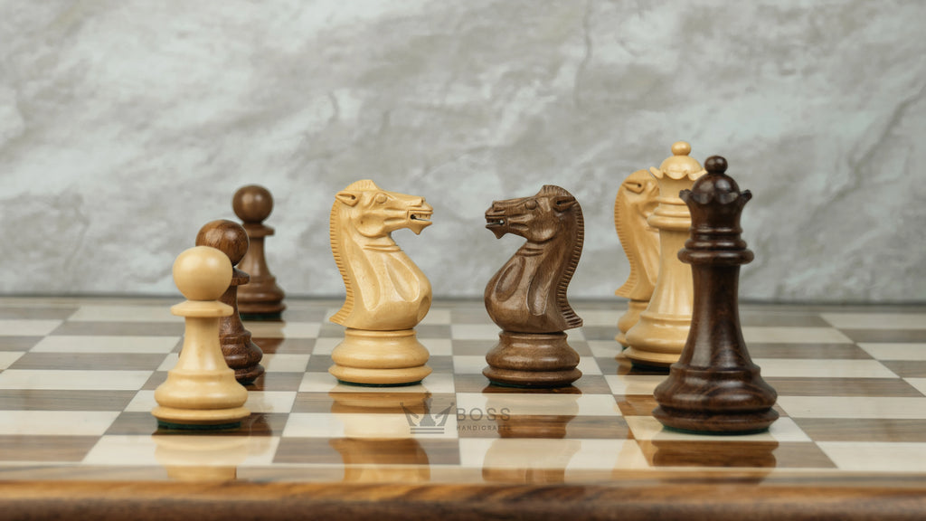 4.2” ROYAL KNIGHT STAUNTON WEIGHTED WOODEN CHESS PIECES