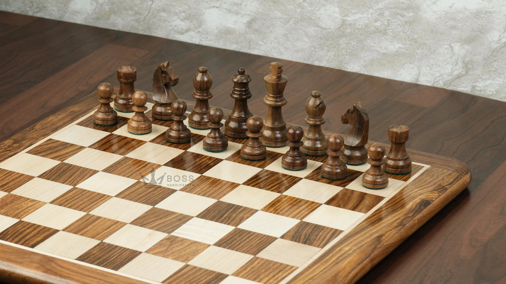 3” STAUNTON GERMAN KNIGHT WEIGHTED CHESS PIECES WITH 2 EXTRA QUEENS