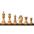 4.5” COLUMBIAN LUXURY STAUNTON EBONY TRIPLE WEIGHTED CHESS PIECES WITH 21” CHESSBOARD & STORAGE BOX