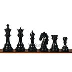 4.5” COLUMBIAN LUXURY STAUNTON EBONY TRIPLE WEIGHTED CHESS PIECES WITH 21” CHESSBOARD & STORAGE BOX