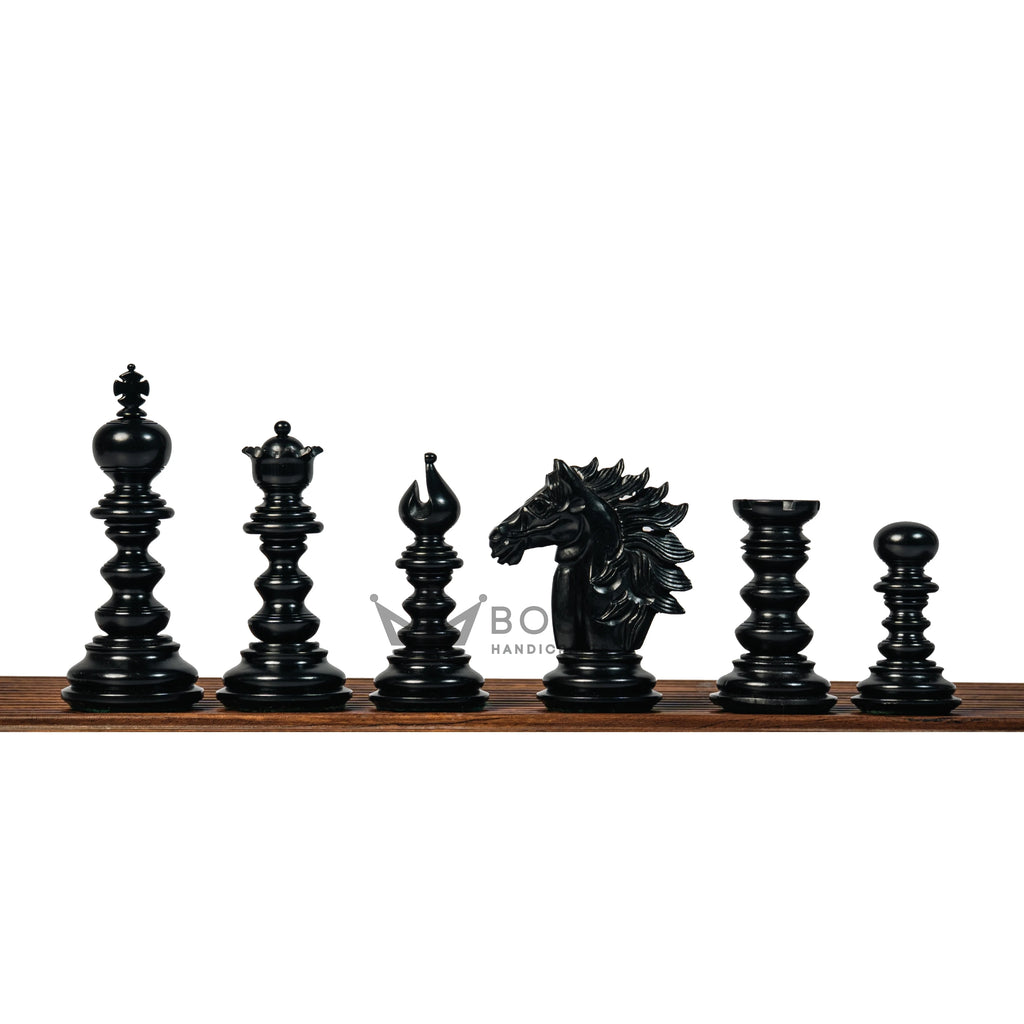 4.4” ARTHUR KNIGHT LUXURY STAUNTON EBONY CHESS PIECES