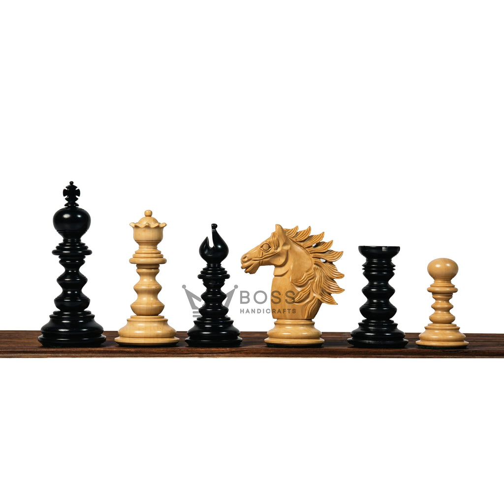 4.4” ARTHUR KNIGHT LUXURY STAUNTON EBONY CHESS PIECES