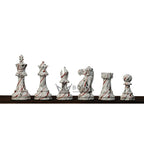 4” PAINTED ROYAL KNIGHT STAUNTON TRIPLE WEIGHTED CHESS PIECES