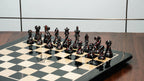 4” PAINTED ROYAL KNIGHT STAUNTON TRIPLE WEIGHTED CHESS PIECES