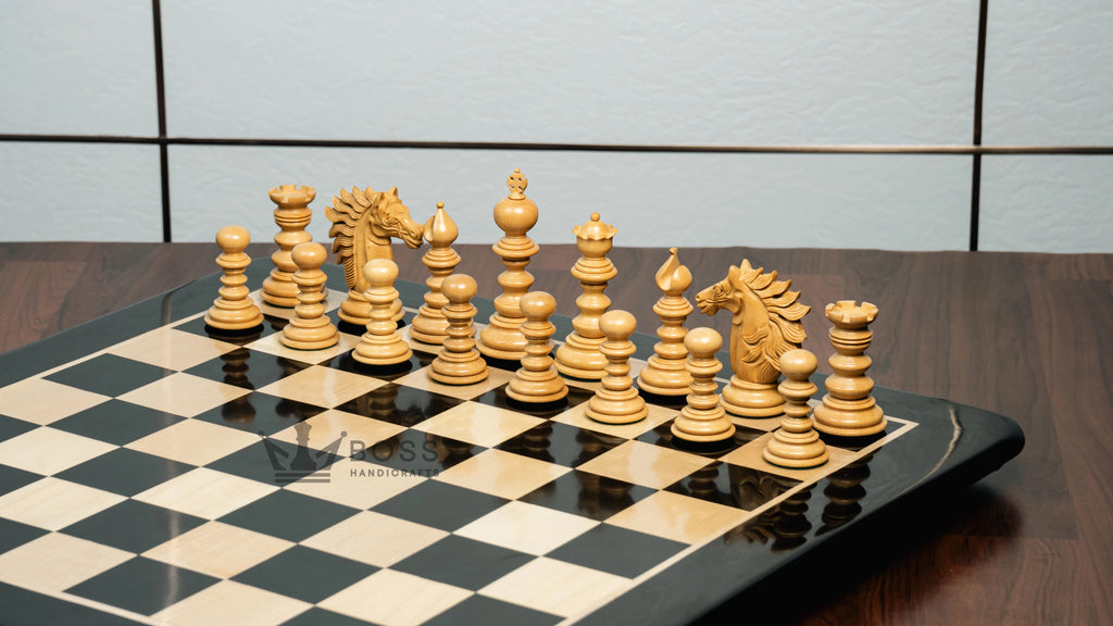 4.4” ARTHUR KNIGHT LUXURY STAUNTON EBONY CHESS PIECES
