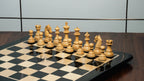 4.5” COLUMBIAN LUXURY STAUNTON EBONY TRIPLE WEIGHTED CHESS PIECES WITH 21” CHESSBOARD & STORAGE BOX