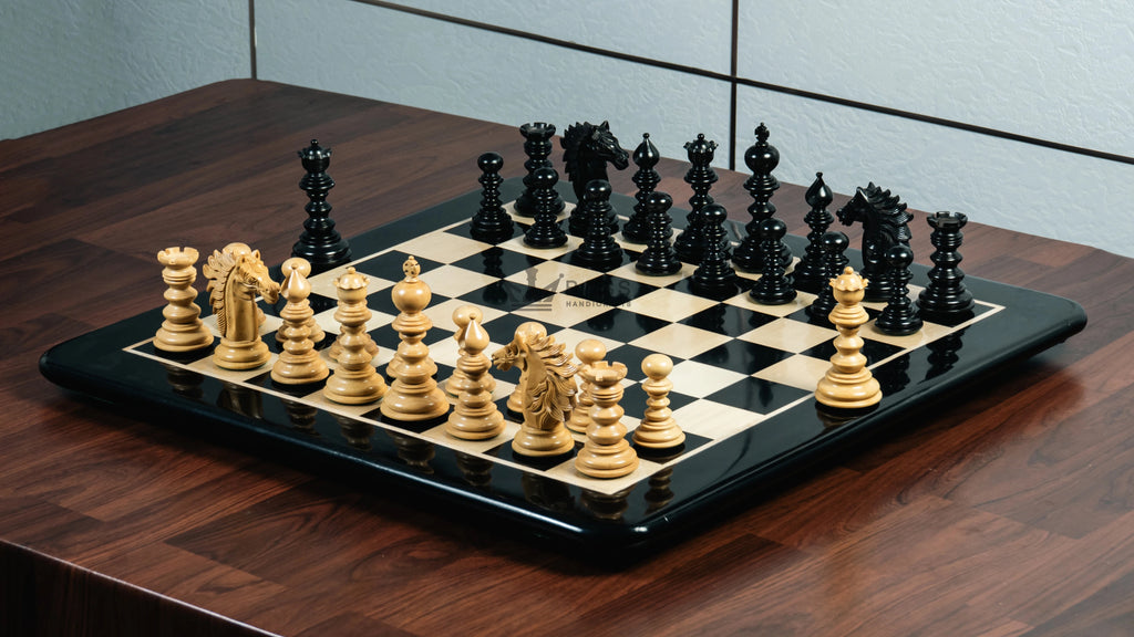 4.4” ARTHUR KNIGHT LUXURY STAUNTON EBONY CHESS PIECES