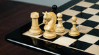 4.3” ELEGANT BRIDLE KNIGHT LUXURY STAUNTON EBONY TRIPLE WEIGHTED CHESS PIECES WITH EBONY CHESSBOARD & STORAGE BOX