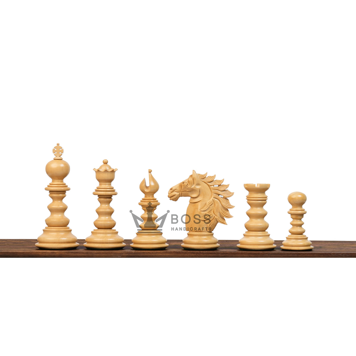 4.4” ARTHUR KNIGHT LUXURY STAUNTON CHESS PIECES WITH 21” PADAUK WOOD CHESSBOARD & STORAGE BOX
