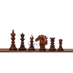 4.4” ARTHUR KNIGHT LUXURY STAUNTON CHESS PIECES WITH 21” PADAUK WOOD CHESSBOARD & STORAGE BOX