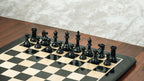 3.75” PRO ROYAL KNIGHT STAUNTON EBONISED WEIGHTED CHESS PIECES WITH 21” EBONY WOOD BOARD & STORAGE BOX